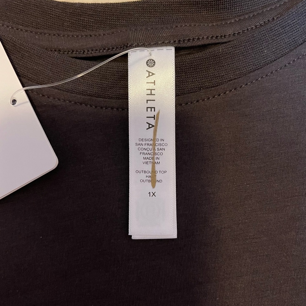 Athleta Outbound Long Sleeve Top In Walnut Size 1X NWT - Picture 7 of 8